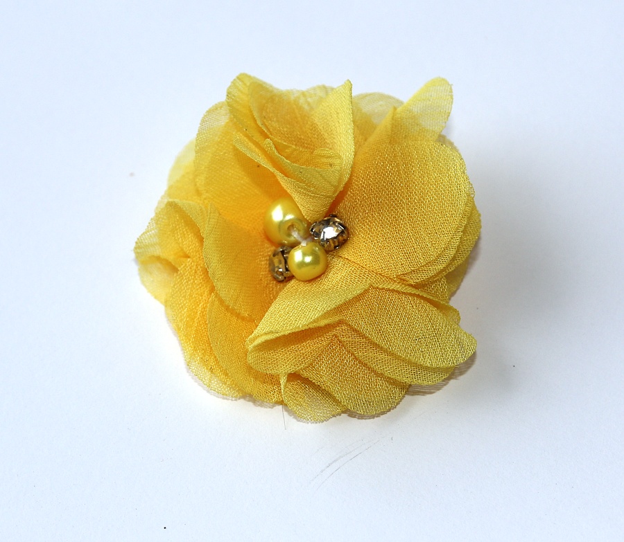 MR Sponka do vlasů s Kytičkou - Květinka s kamínky a korálky pro princeznu i královnu :) 3355