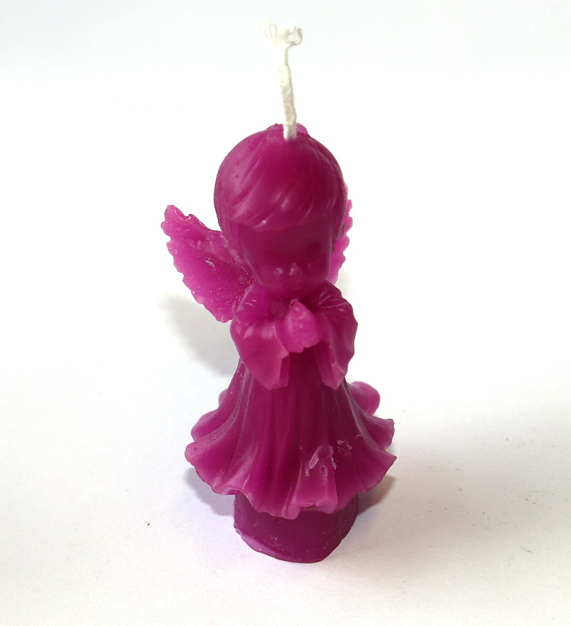 JoyKa Barevná svíčka dekorativní, malá - Andělka a Anděl, Světelní ochránci, Magic Angel 3375